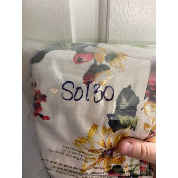 ELISABETH by LIZ CLAIBORNE 16 Vibrant Colorful Floral Collared Blouse Top Shirt - Picture 9 of 9